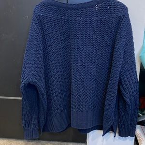 American Eagle Oversized Navy Knit Sweater